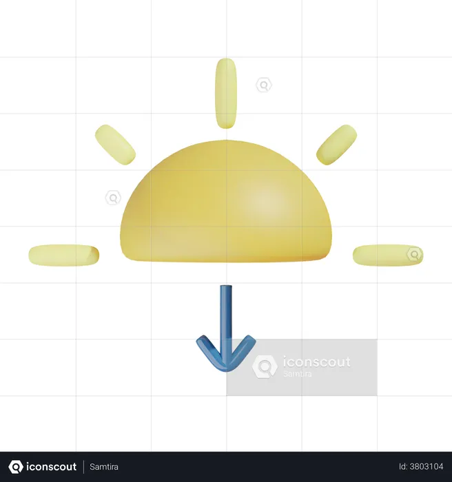 Sunset  3D Illustration