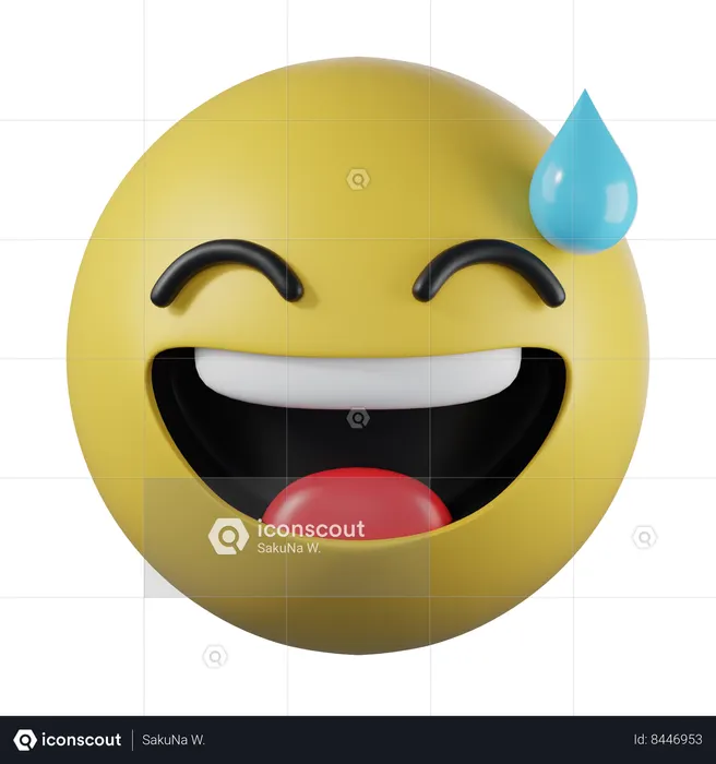 Emoji de sorriso de suor Emoji 3D Icon