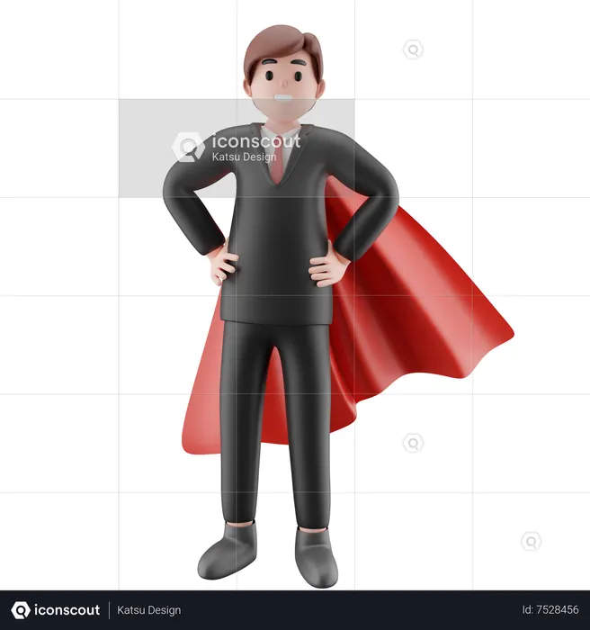 Super Businessman  3D Icon