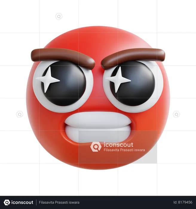 Súper enfadado Emoji 3D Icon