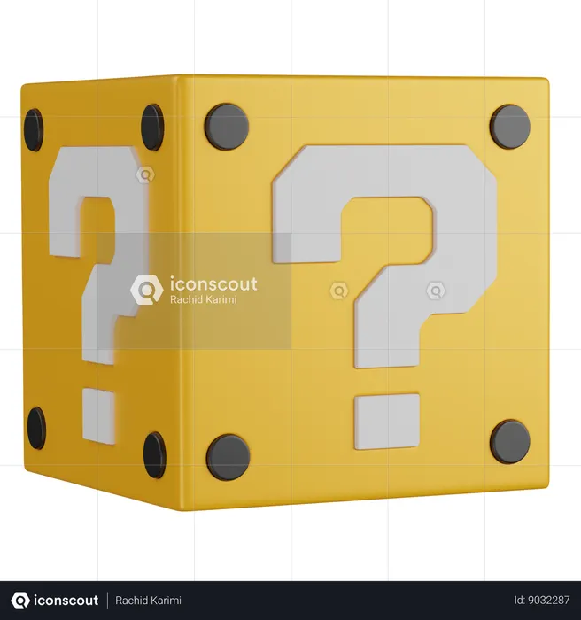 Super Mario Block  3D Icon