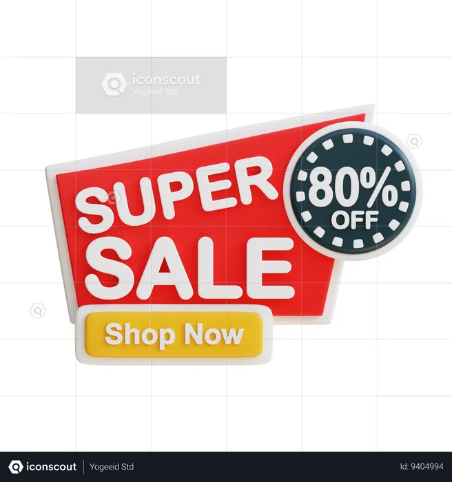 Super Sale 80  3D Icon