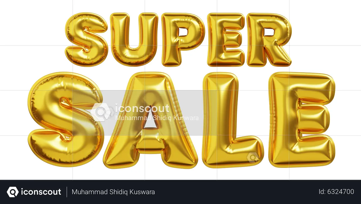 Ankündigung eines Super-Sales  3D Icon