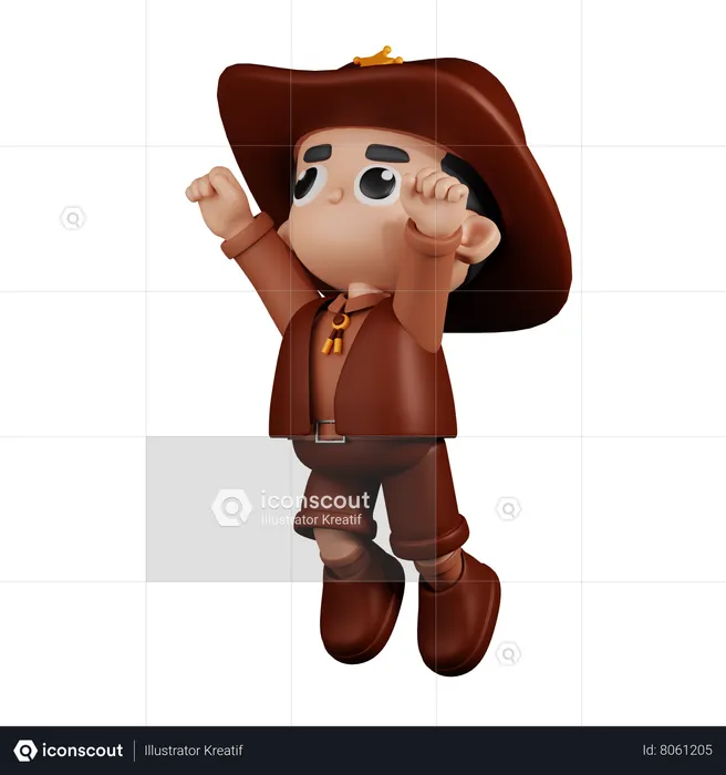 Sheriff superhéroe  3D Illustration