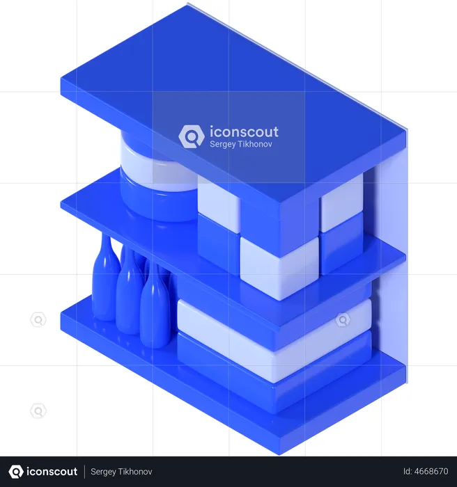 Supermarché  3D Illustration