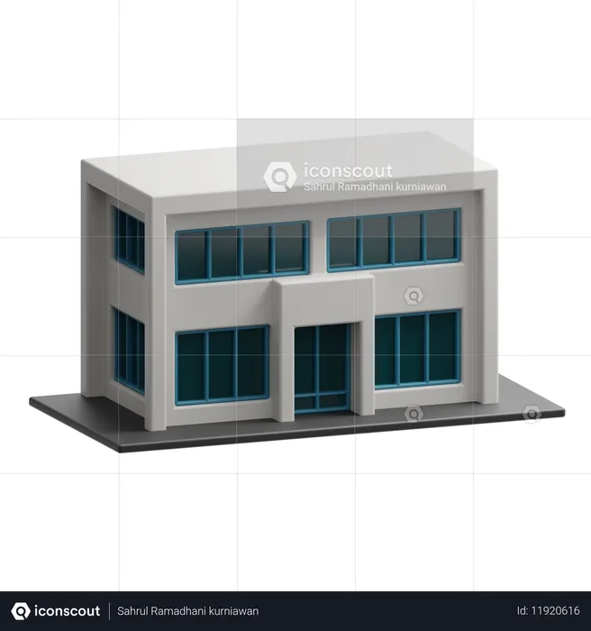 Bâtiment de supermarché  3D Icon