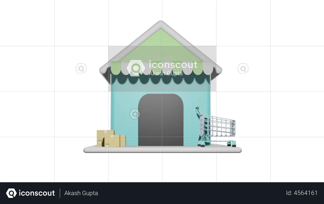 Supper Market  3D Illustration