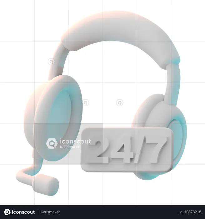 Assistance 24h/24 et 7j/7  3D Icon