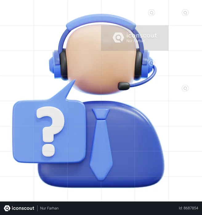 Service client  3D Icon