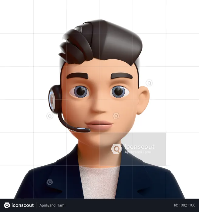 Support client masculin  3D Icon