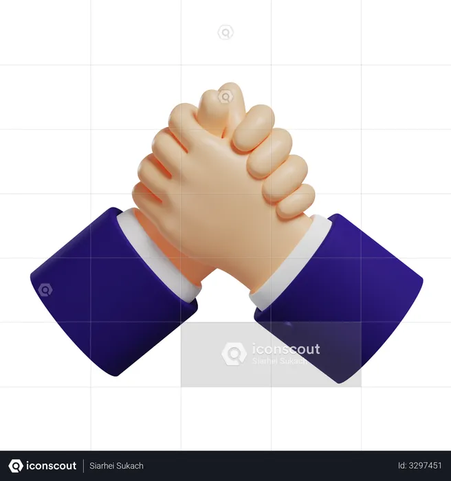 Support Hand Gesture  3D Illustration