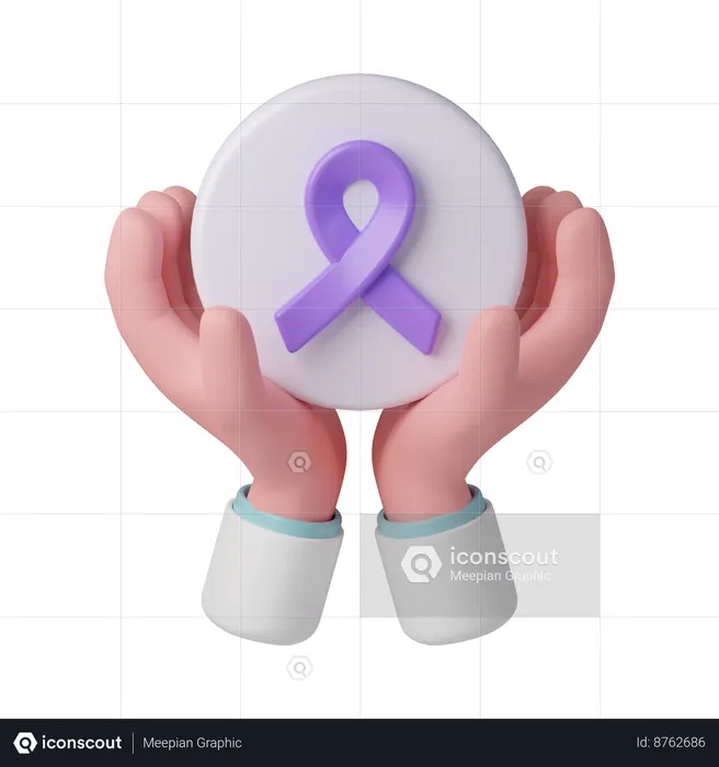 Supporting Cancer Awareness  3D Icon
