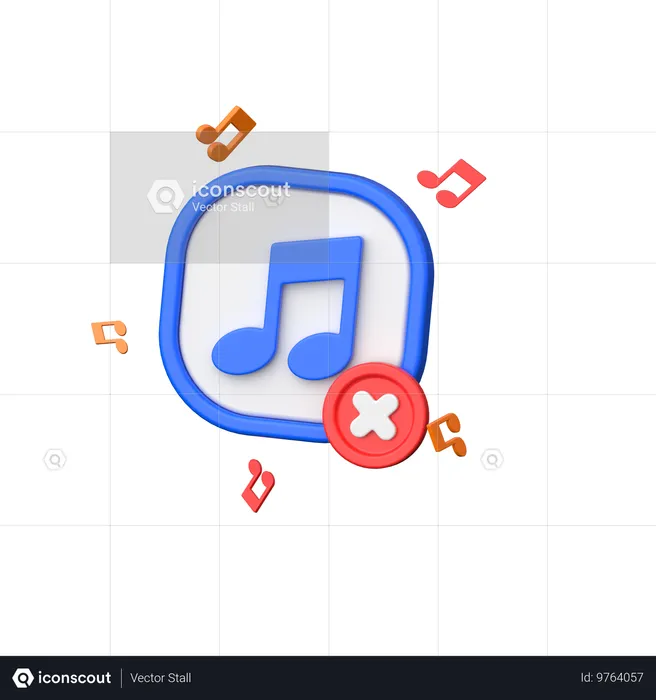 Supprimer des chansons  3D Icon