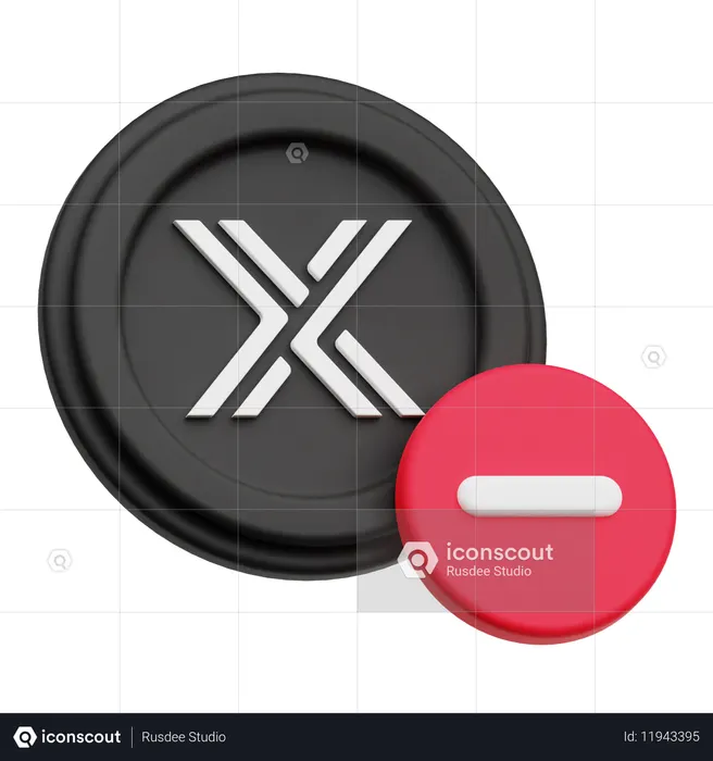 Supprimer immuable  3D Icon