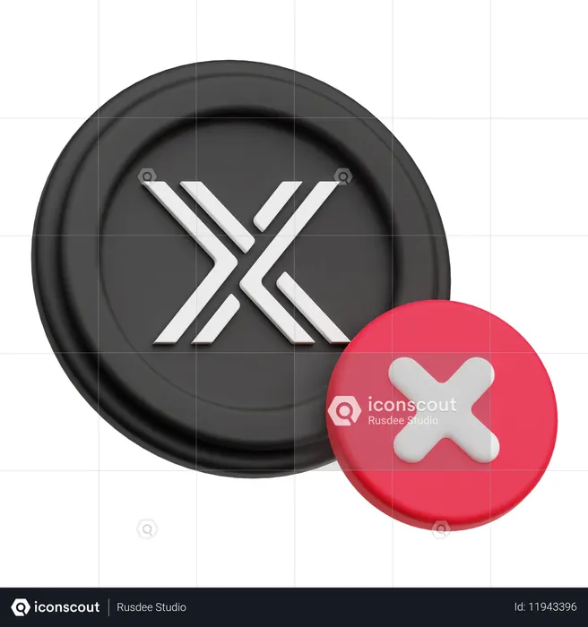 Supprimer immuable  3D Icon