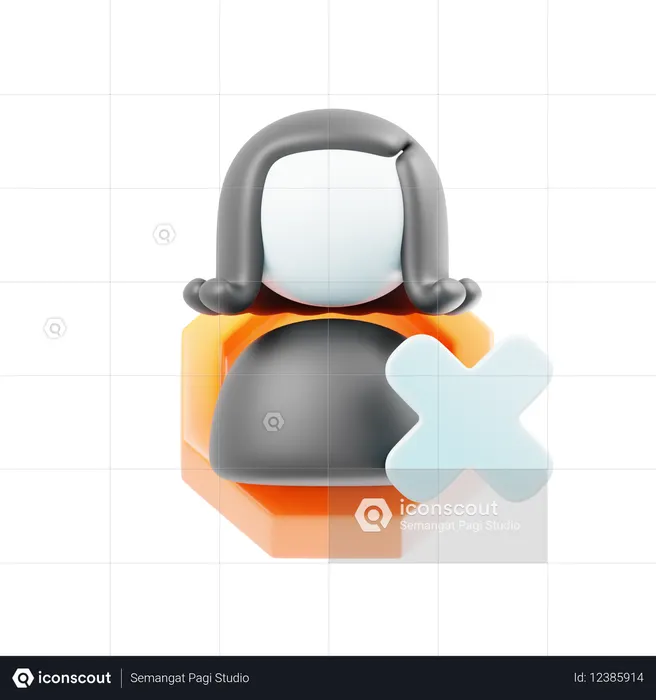 Supprimer l'utilisateur  3D Icon