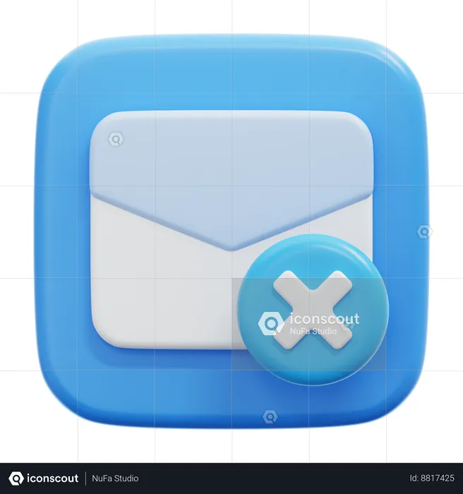 Supprimer le courrier  3D Icon