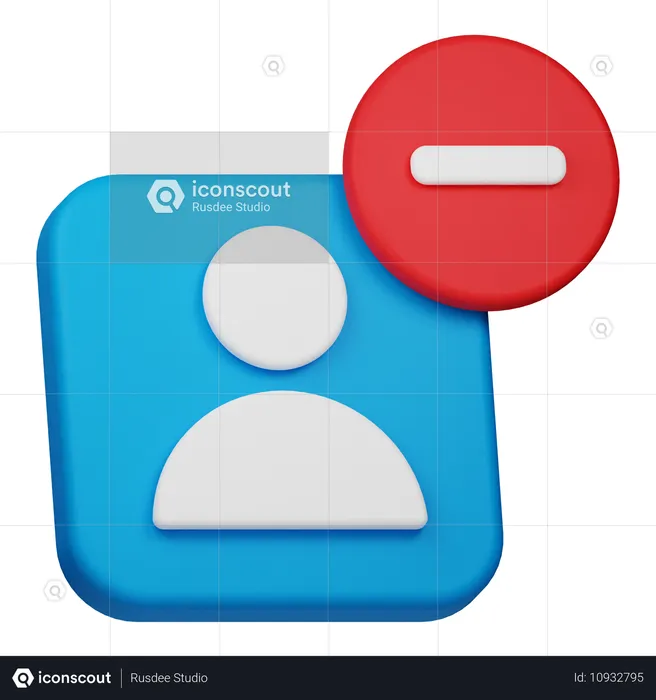 Supprimer un utilisateur  3D Icon