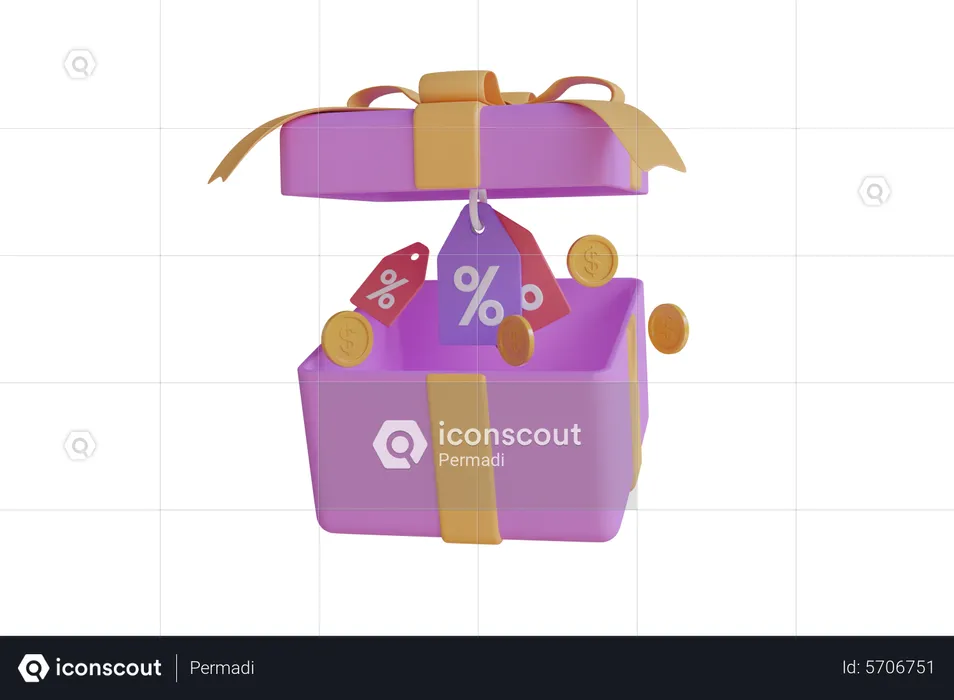 Suprise Discount  3D Icon