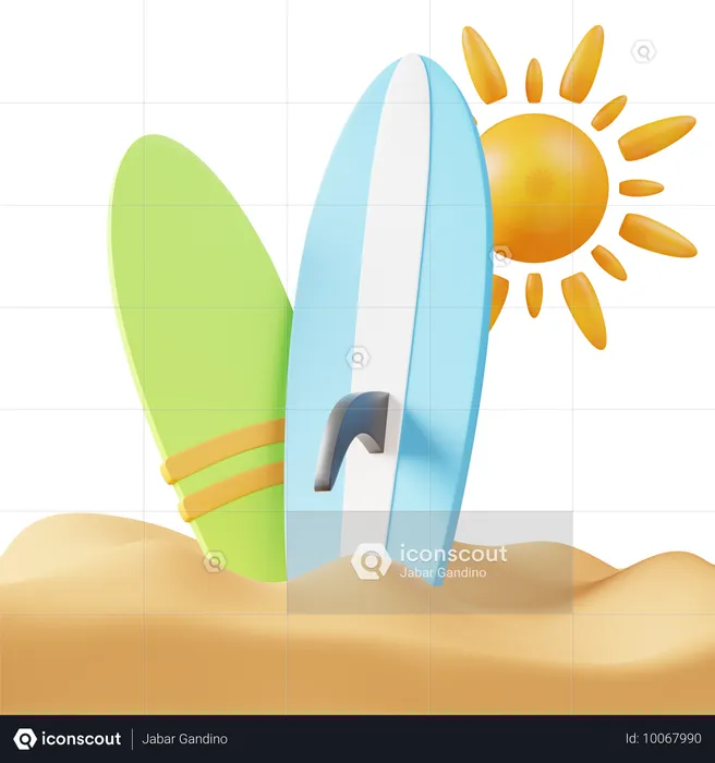 Patinar surf  3D Icon