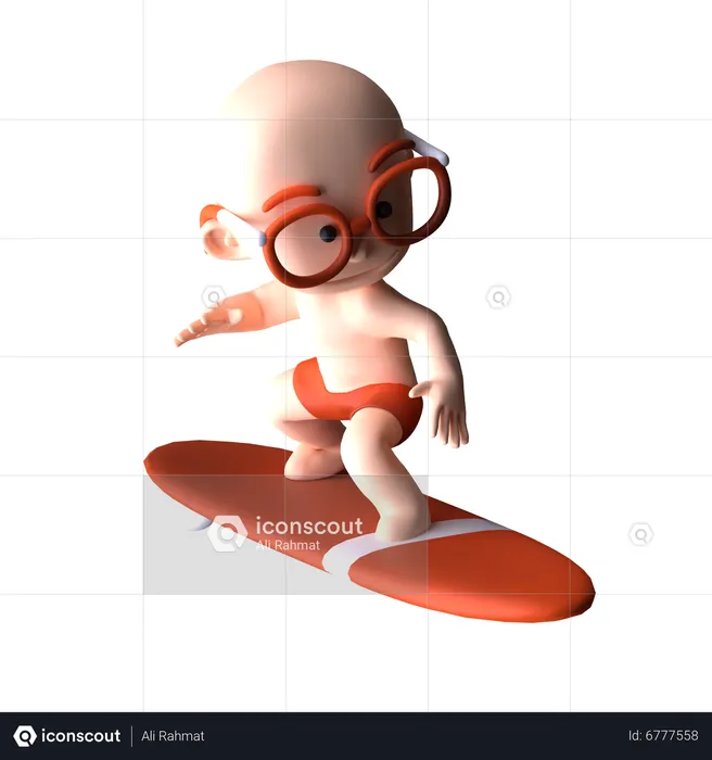 Surfando  3D Icon