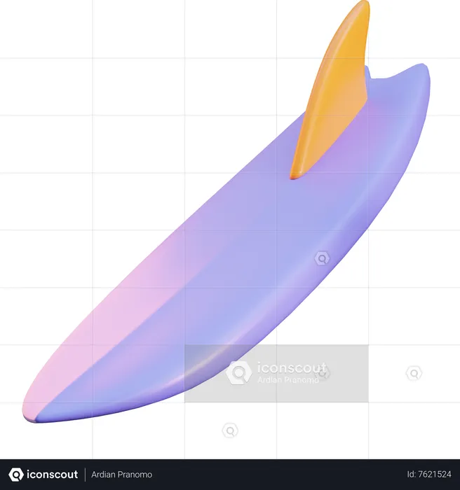 Surfboard  3D Icon