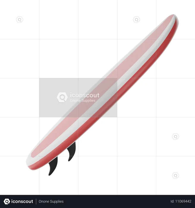 Surfboard  3D Icon