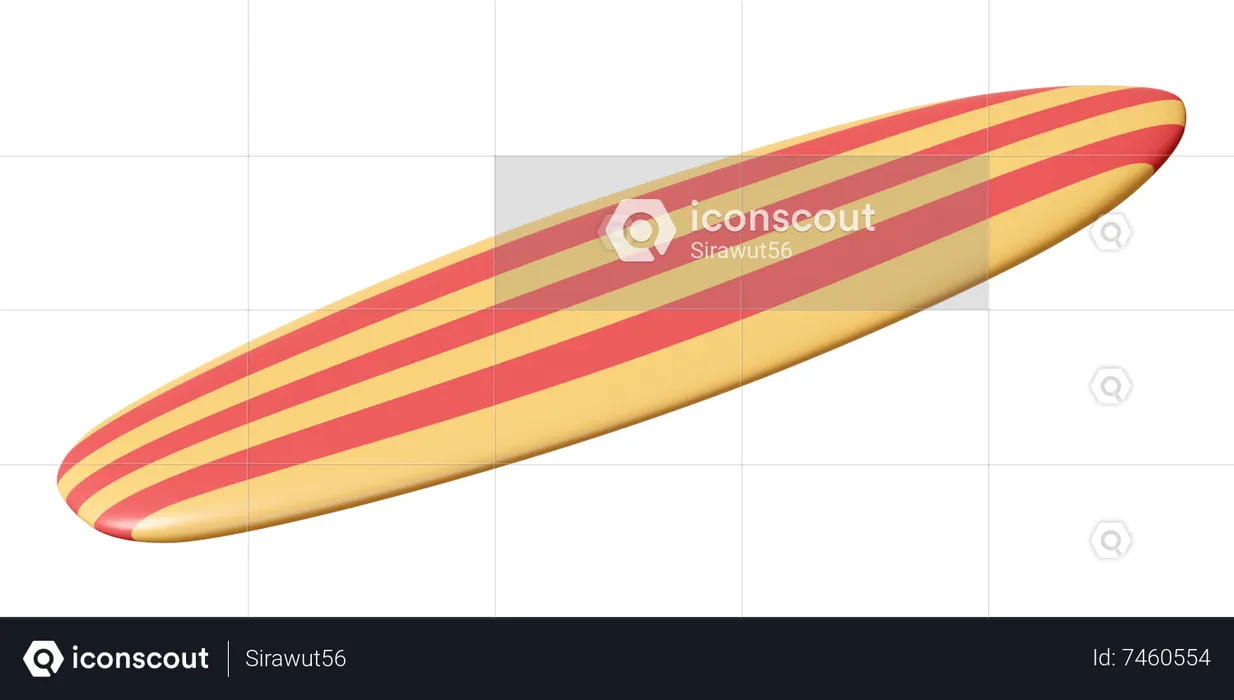 Surfboard  3D Icon