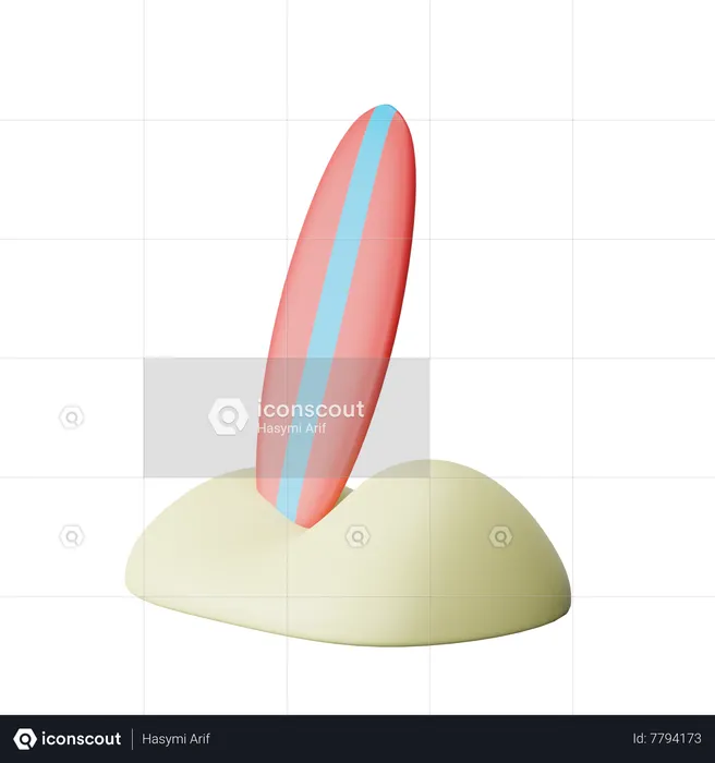 Surfboard  3D Icon