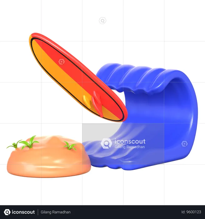 Surfboard  3D Icon