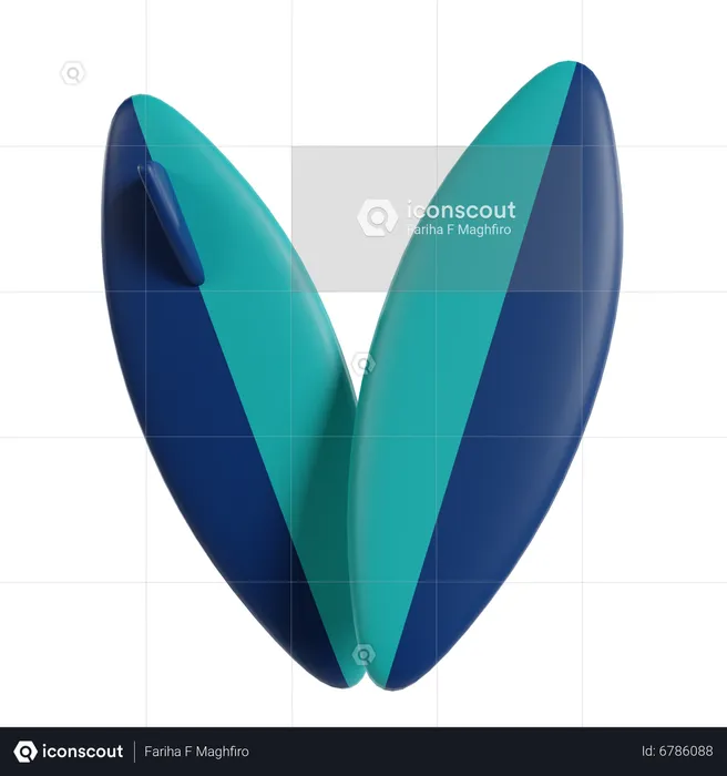 Surfboard  3D Icon