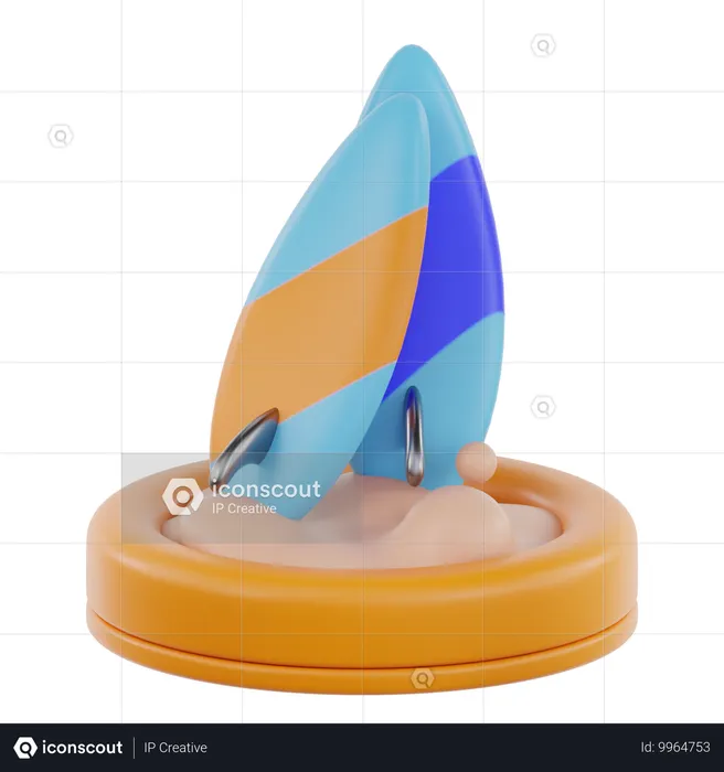 Surfboard  3D Icon