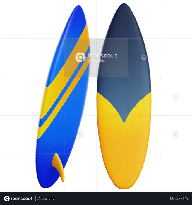 Surfboard  3D Icon