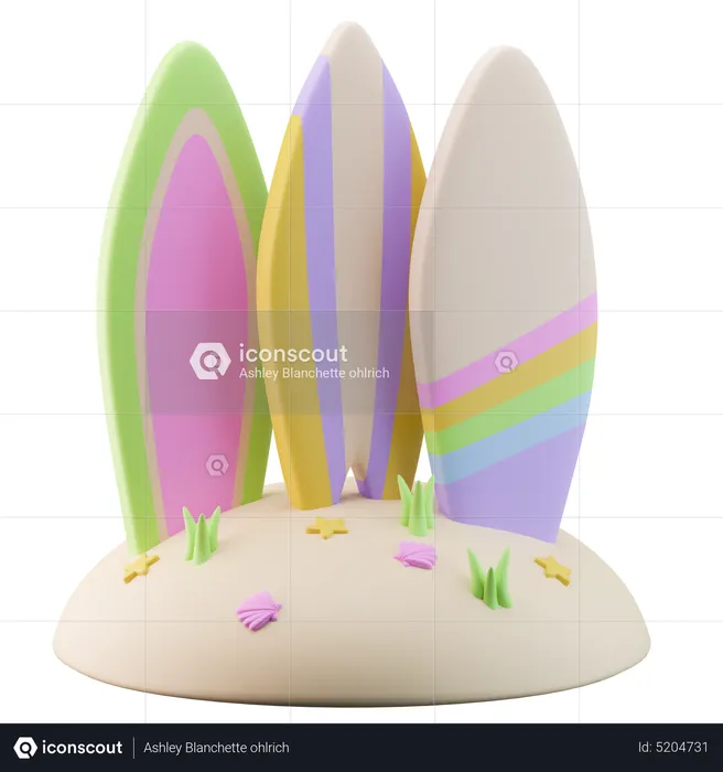 Surfboard  3D Icon