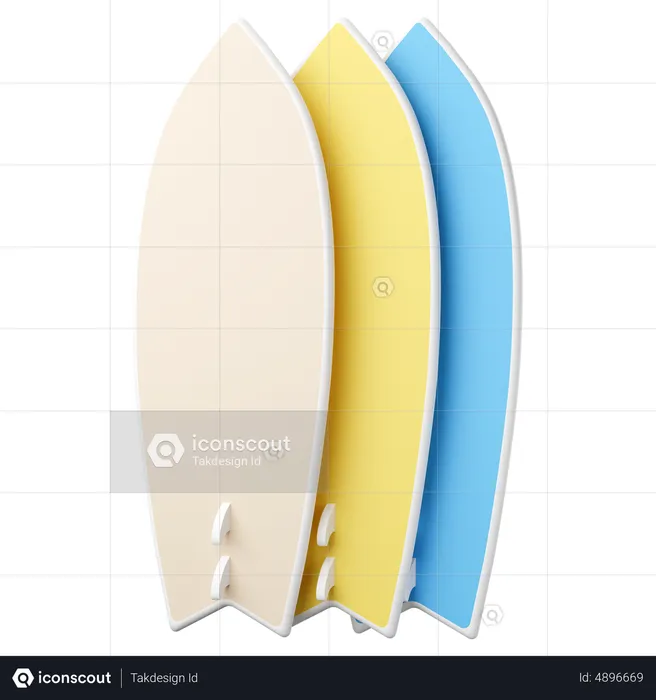 Surfbretter  3D Icon