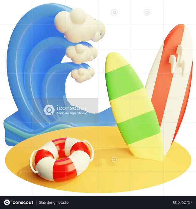 Surfing  3D Icon