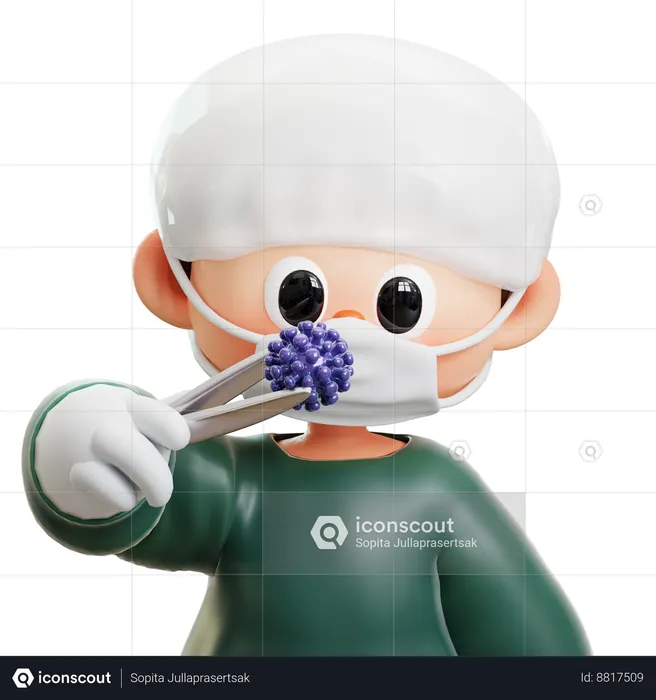 Surgeon Is Doing Operation  3D Illustration