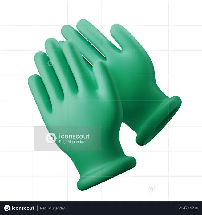 Surgical Gloves  3D Illustration