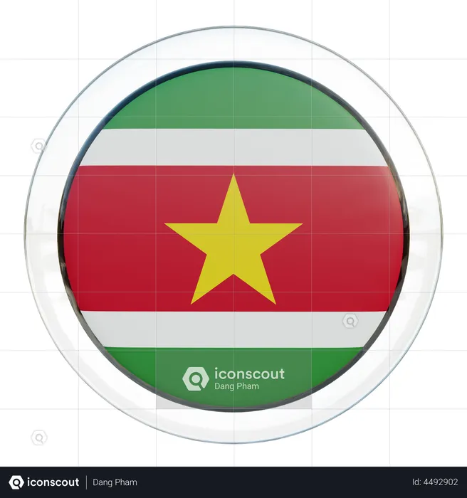 Suriname Flag Flag 3D Illustration