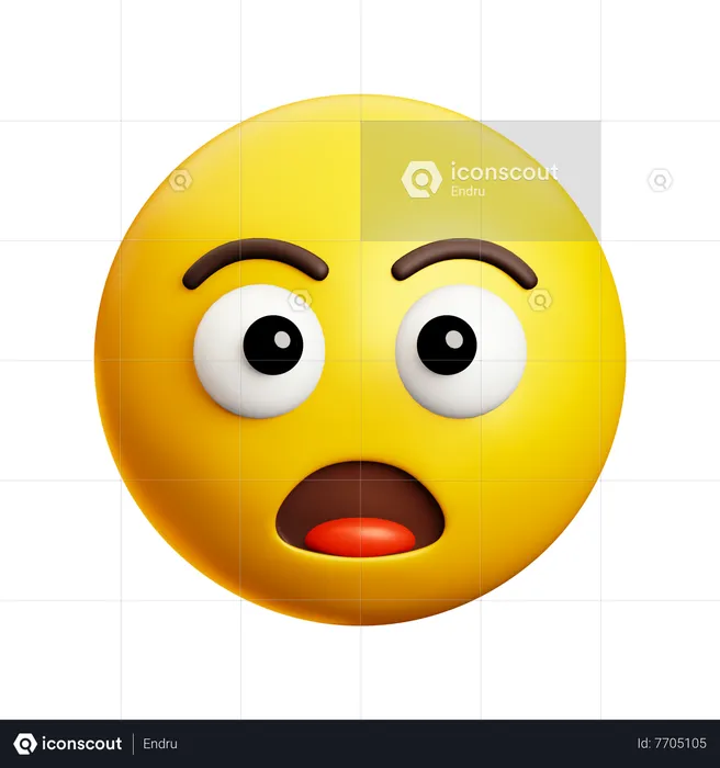 Surprise Emoji 3D Icon