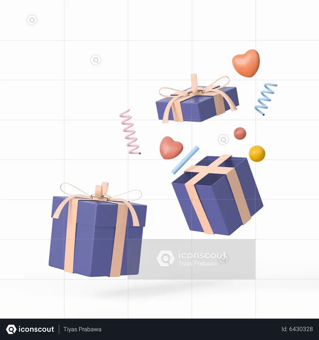 Premium Vector  Giveaway of the day internet announce web post wrapped  gift box surprise realistic 3d icon vector