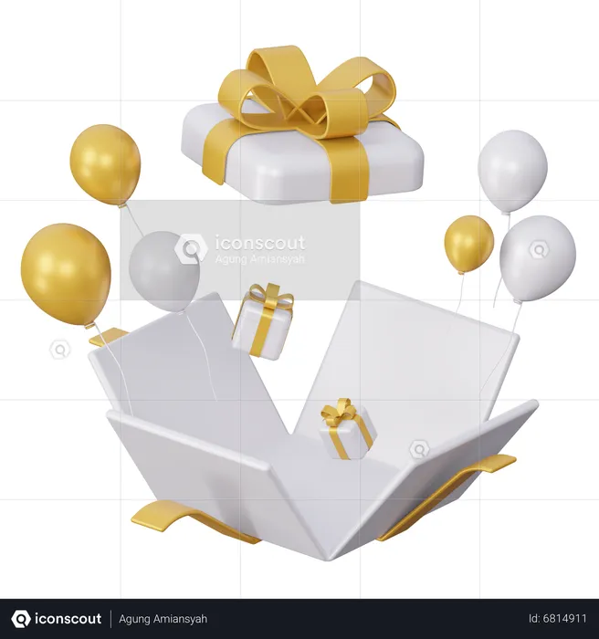 Surprise Gift Box  3D Icon
