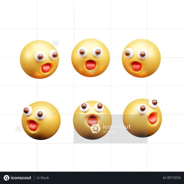 Surprised emoji Emoji 3D Icon