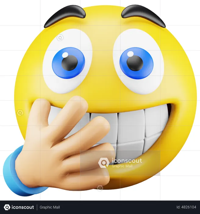 Surprised Hand Emoji Emoji 3D Icon