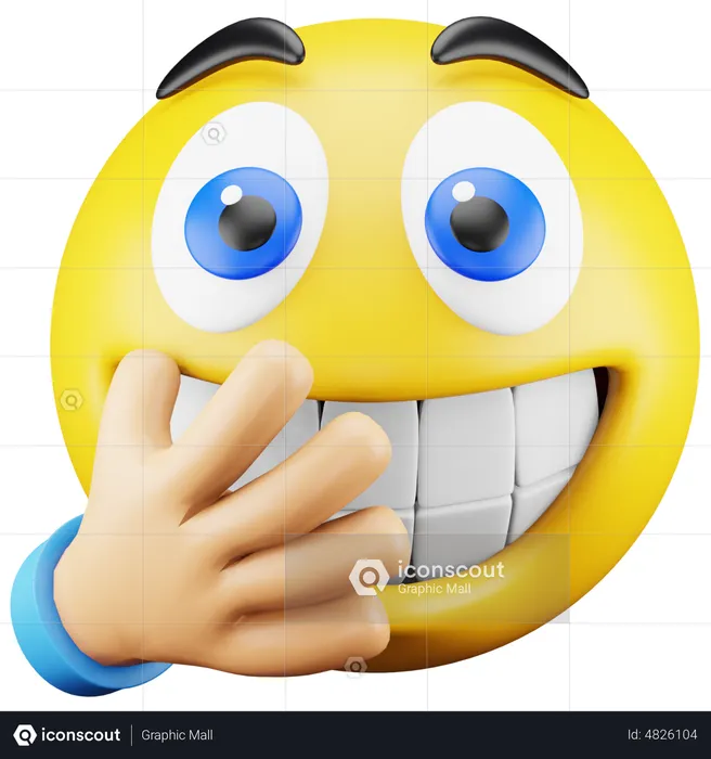 Surprised Hand Emoji Emoji 3D Icon