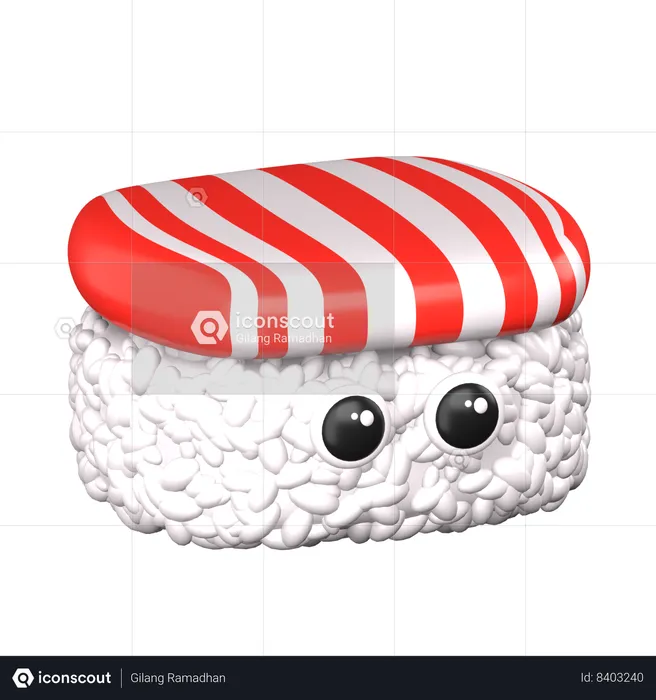 Sushi Emoji 3D Icon