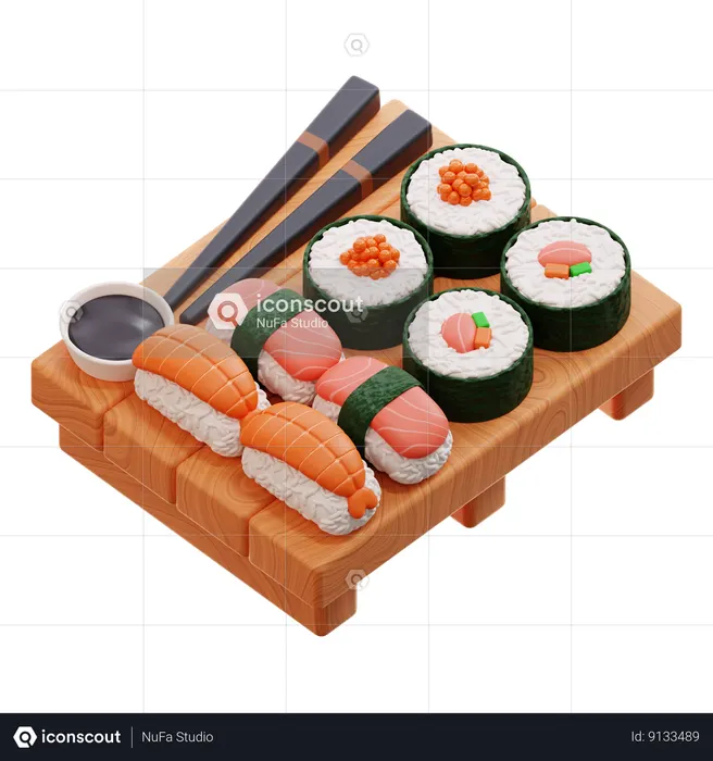 Sushi  3D Icon