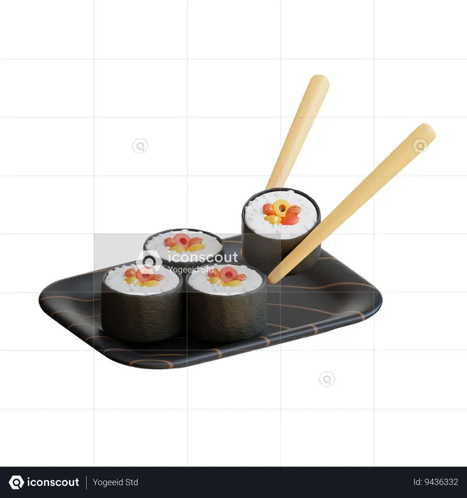 Sushi  3D Icon