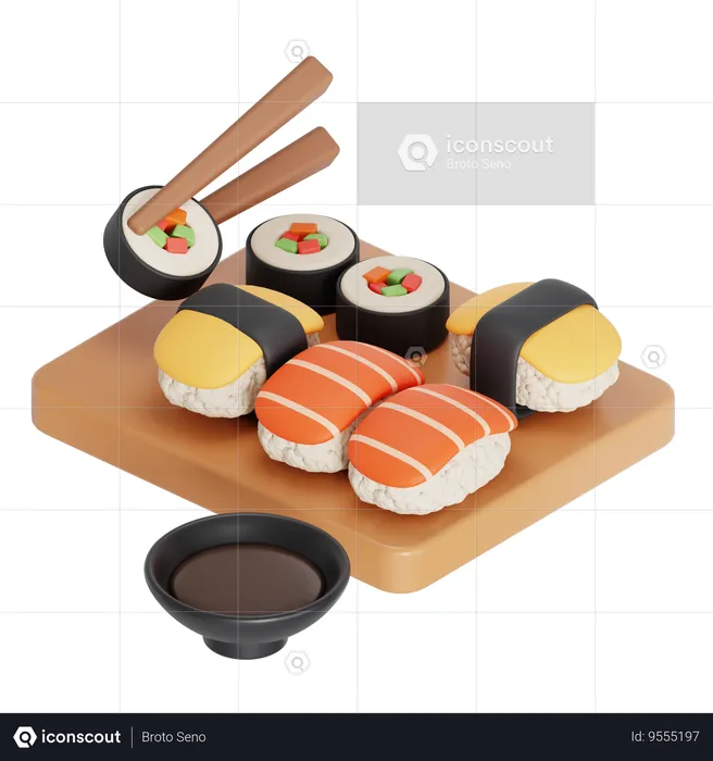 Sushi  3D Icon