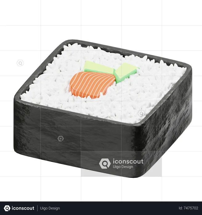 Sushi  3D Icon